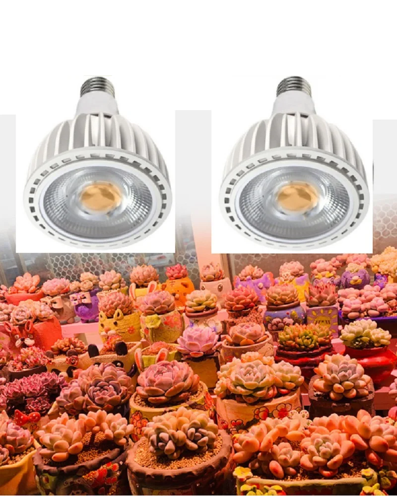 Imagem -06 - Planta Led de Espectro Completo Cresce Luz Holofotes Ra98 Ac85265v E27 Par30 25w 30w