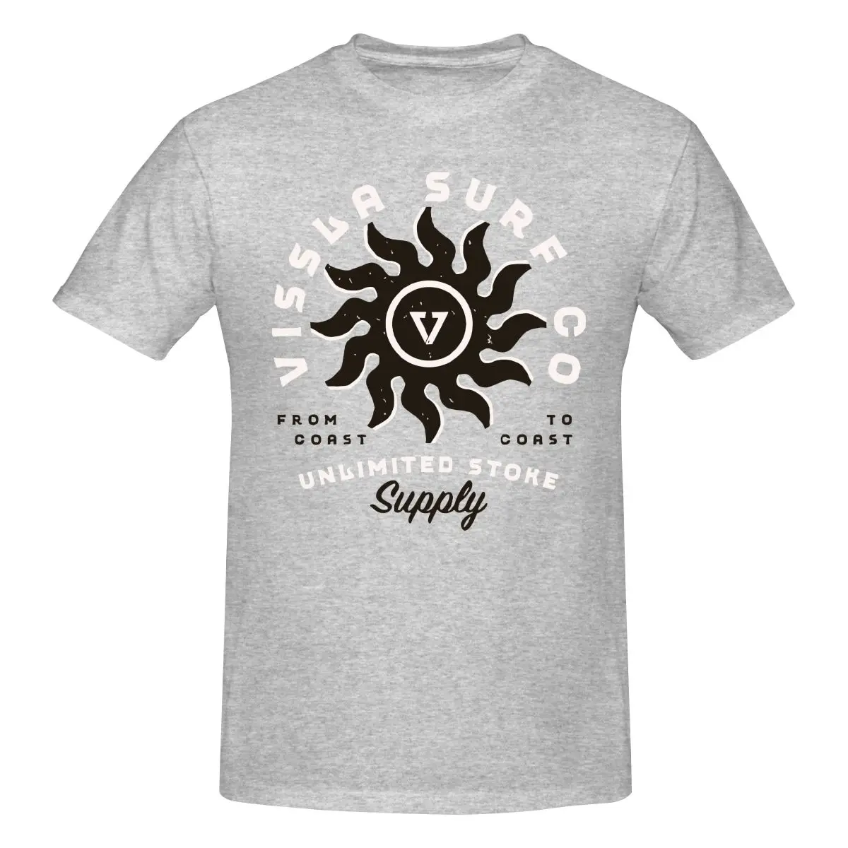 

VISSLA Mens Spins Organic T Shirt Papaya Casual vintage Washed Top For Everyday Wear homme Stylish Slightly streetwear Soft