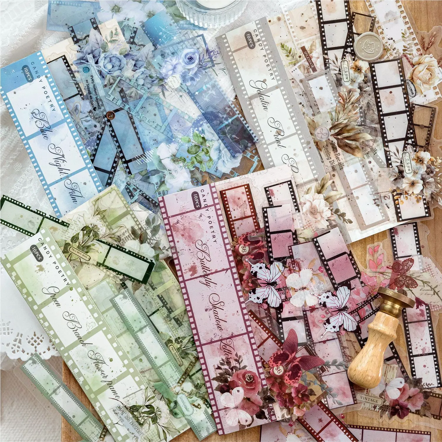 10pcs/1lot Kawaii Stationery Stickers old film Collection Diary Decorative  Scrapbooking Craft