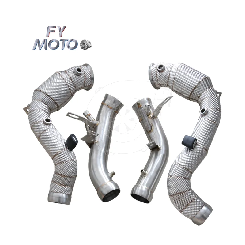 

Exhaust Catted Downpipe For E63 E63S AMG M177 2020+ With OPF Fit GT63 4 Door EURO With Heat Shield
