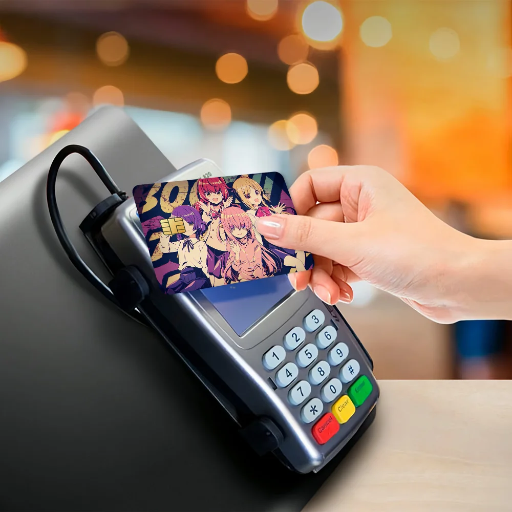 Anime Bocchi The Rock Decorative Small Waterproof Chip 4PCS Card Sticker New Anti-Scratch