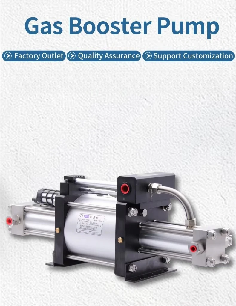 Brand New Pneumatic Piston Type Oxygen and Hydrogen Booster Pump To Valve Connection Stainless Steel Plunger Pump