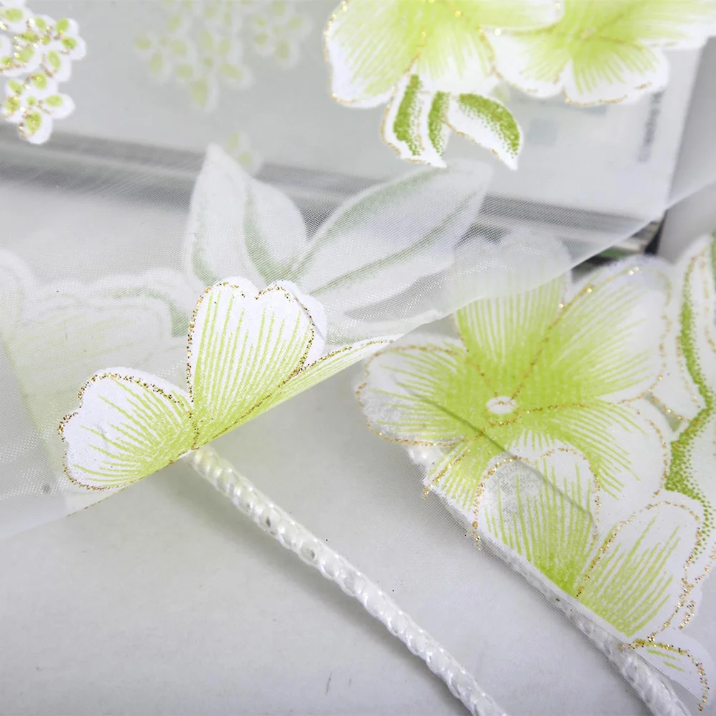 Rideaux de gaze pour fenêtre, 1x2m, fleurs de couleur claire, feuilles, élégants, pour chambre à coucher, salon, porte coulissante en verre