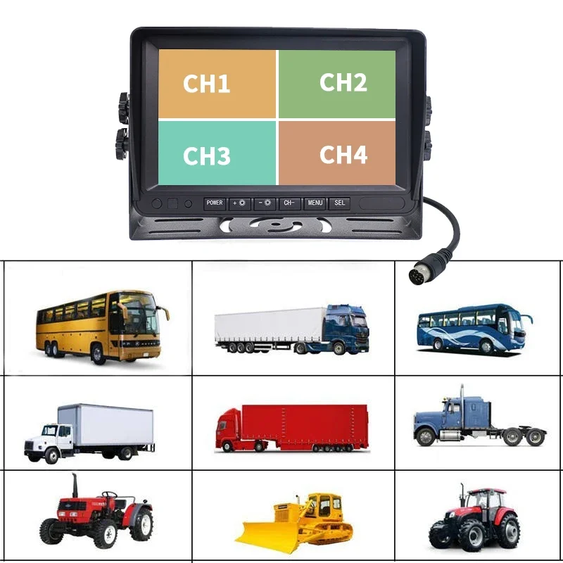 Latest model high quality IP68  waterproof  7 Inch car LCD for car reversing aid system on stock for car