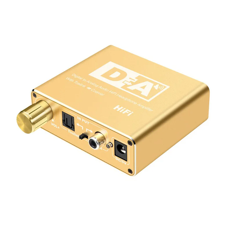 Hifi DAC Amp Digital To Analog Audio Converter RCA 3.5mm Headphone Amplifier Toslink Optical Coaxial Output dac 24bit