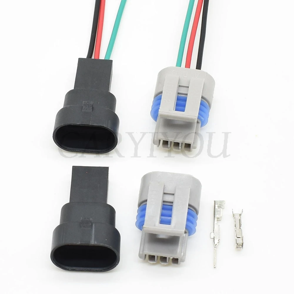 1 Set 3 Pin Delphi GM Auto Waterproof Connector Socket Wiring Harness Housing Plug 12162182 12162185 12162280 12162197 12162195