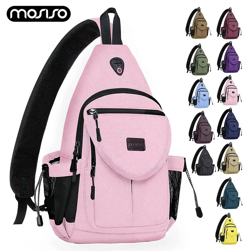 MOSISO Chest Bag Crossbody Backpack Sling Bag Casual Travel Business Lightweight Fashion Shoulder Bags for Men Women Ladies