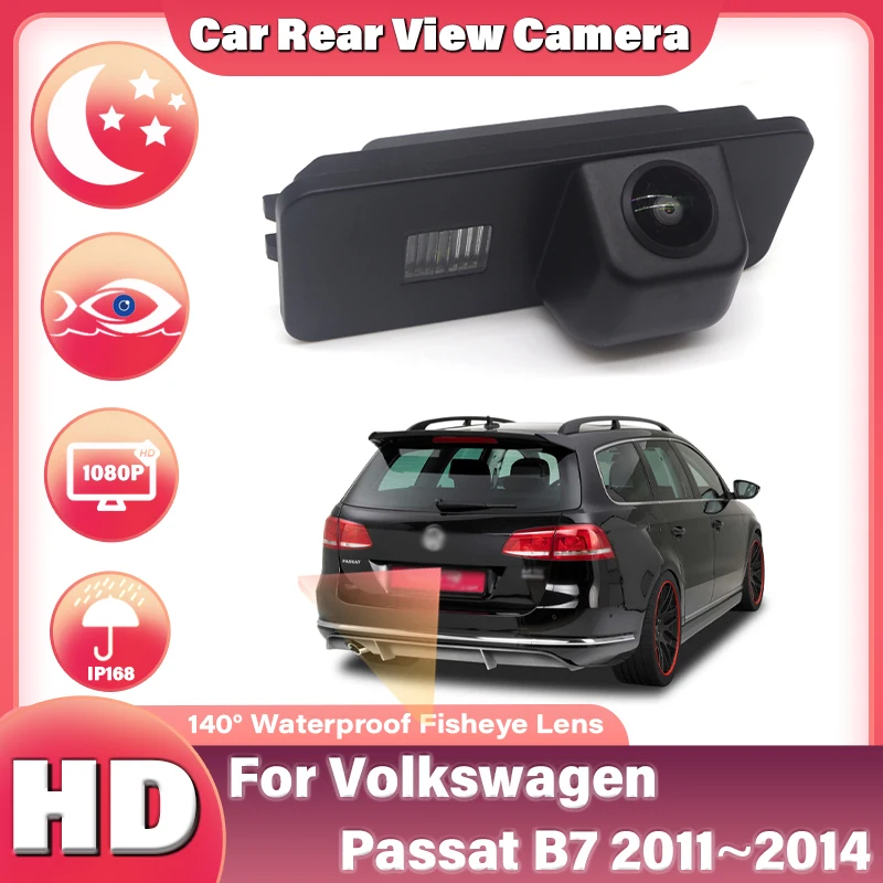 

Камера заднего вида 1080P CCD HD с объективом типа «рыбий глаз» для Volkswagen Passat B7 2011-2014, монитор для парковки, ночное видение