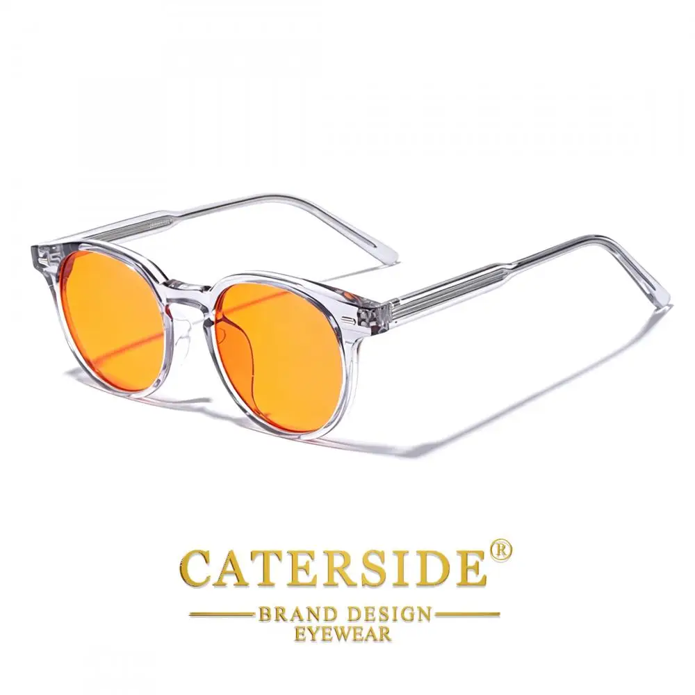 CATERSIDE Herren-Gaming-Brille, Tr-90, runder Rahmen, 99 % Anti-Blaulicht-Brille, Ar, antireflektierende Folie, Damen-Schutzbrille – Detail 10