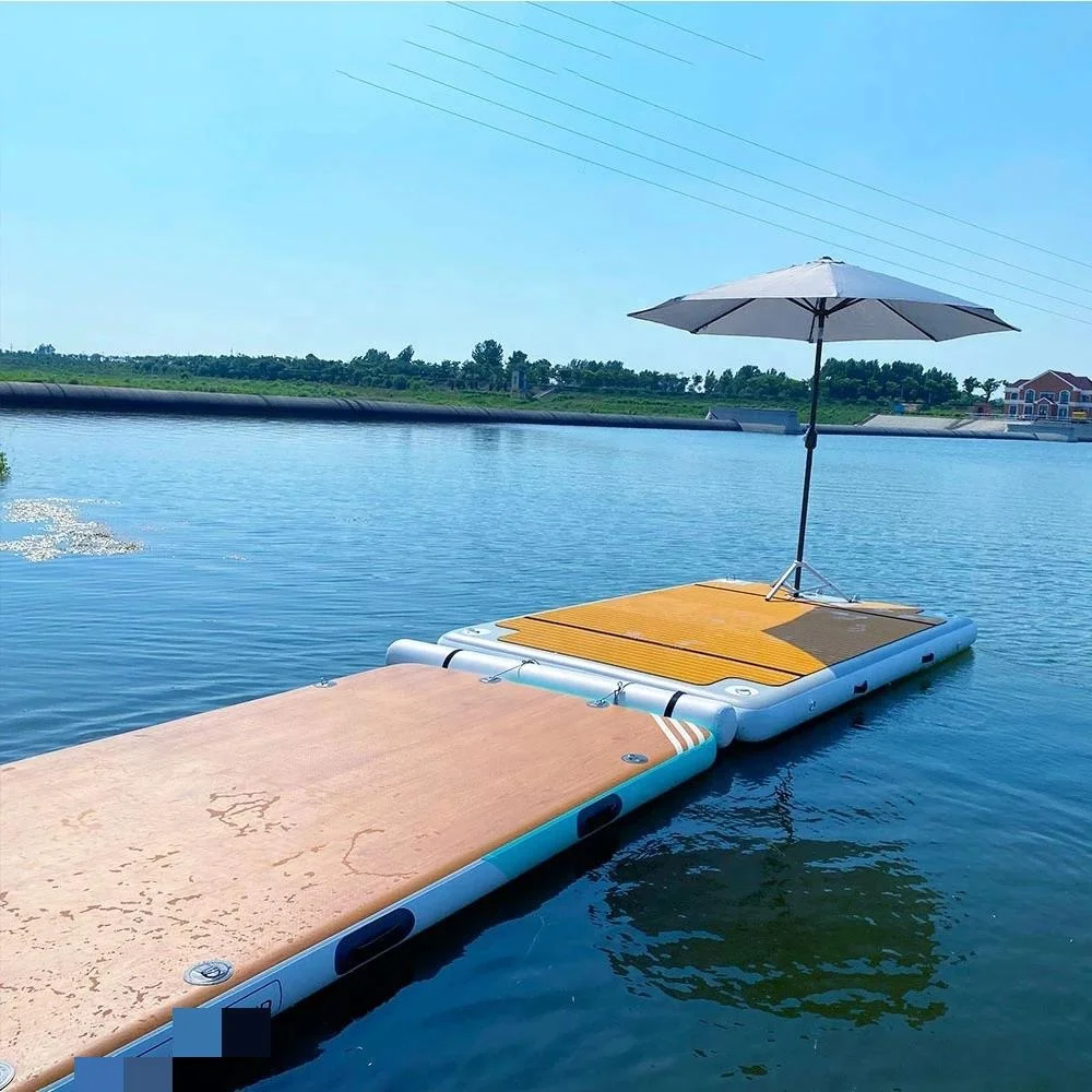 

Floating Water Platform Inflatable Island Floating Dock Outdoor Foldable Inflatable Drop Stitch Dockpromote sales