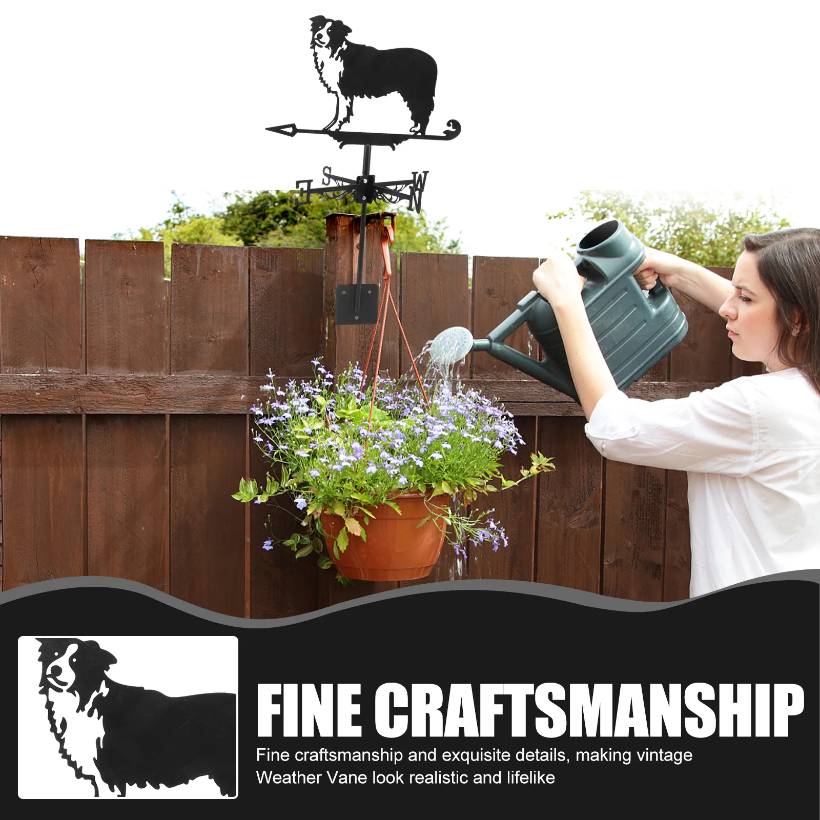 

Metal Weathervane Iron Wind Direction Indicator Retro Weather Vane for Garden Yard Lawn Outdoor Decorative Wind Measuring Tool