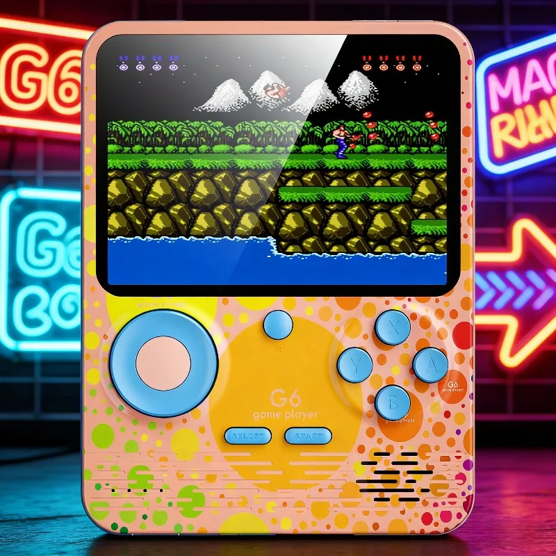 Support 2 Players Gaming Machine G6 Game Console 3 5 Inch Screen Handheld Game Device Portable Games  Gift for Kids