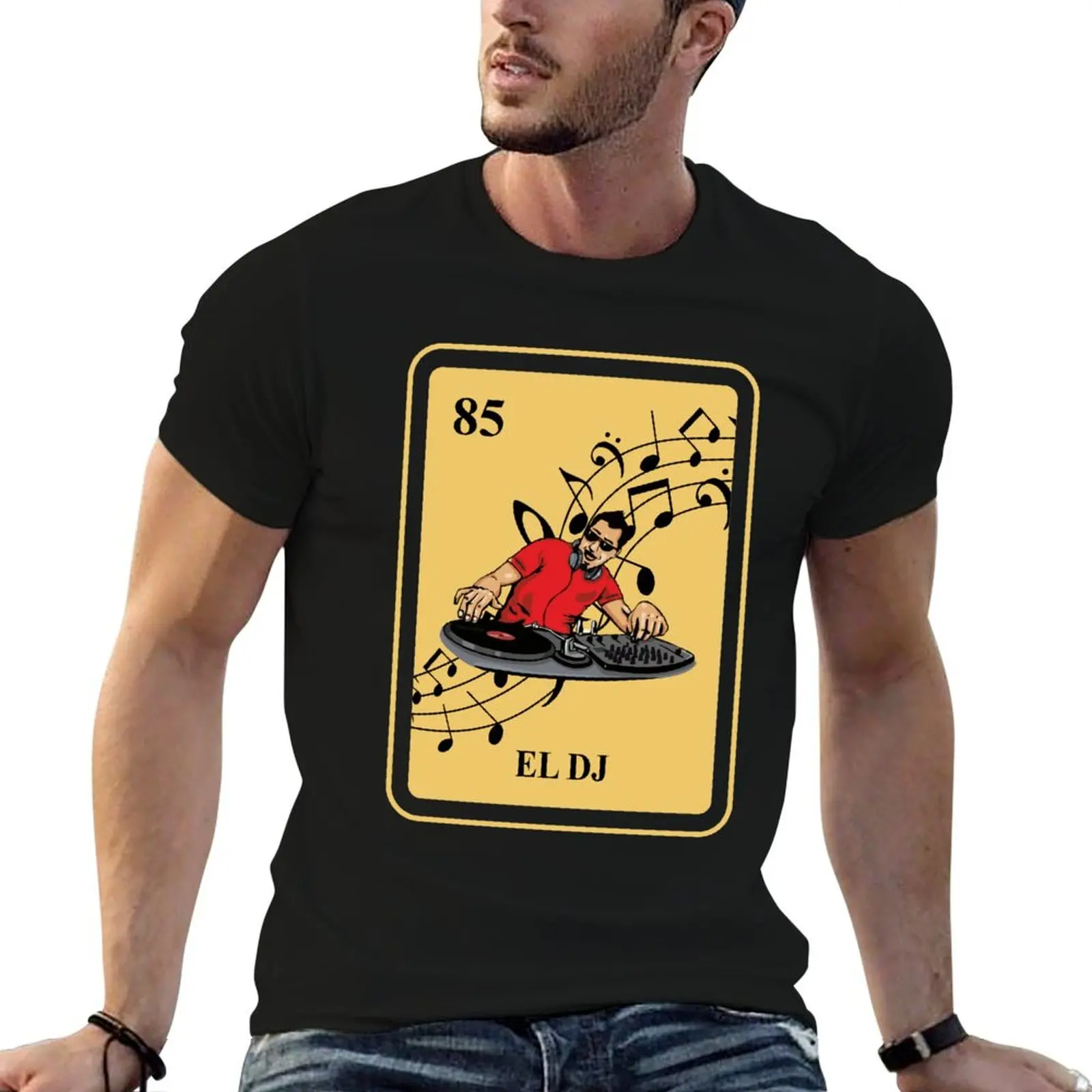 

Mexican El DJ Loteria Shirt I traditional T-Shirt man t shirt summer t shirt for man 100 percent cotton T-Shirt
