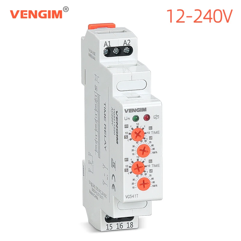 非対称周期タイマーリレー,12v,24v,220v,230v,ac/dc,電子繰り返し,モジュラー,DINレールタイプ