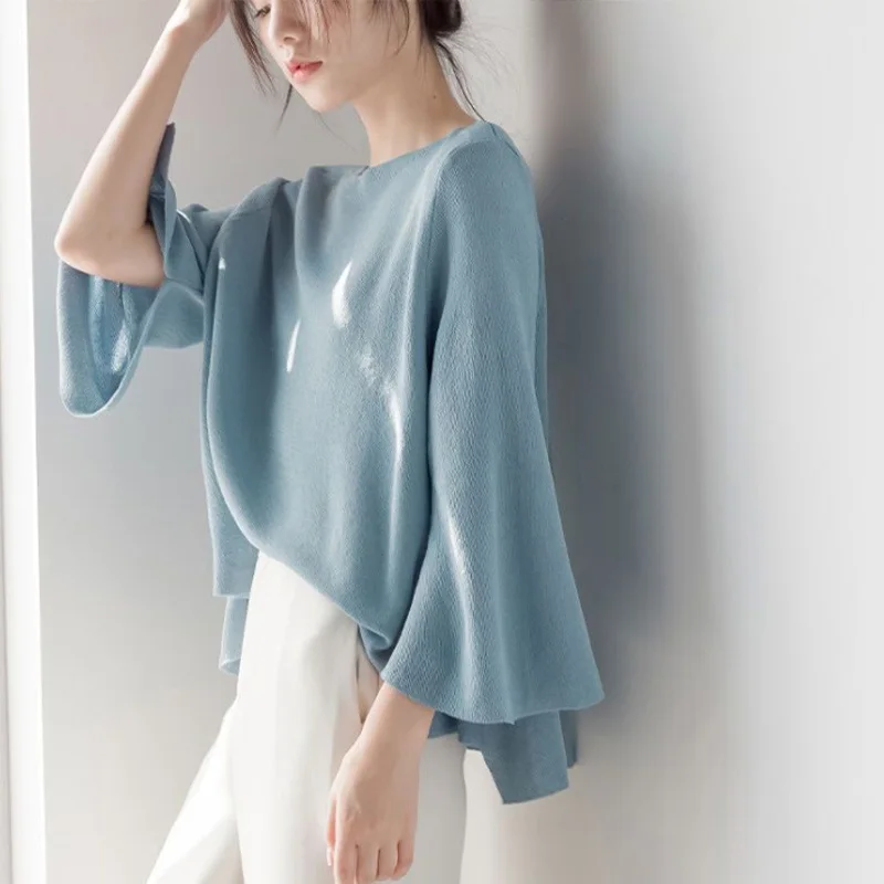 

Женская модная одежда Svel Bell Sve: топ с открытыми плечами, защита от солнца, свободный крой для поездок на работу