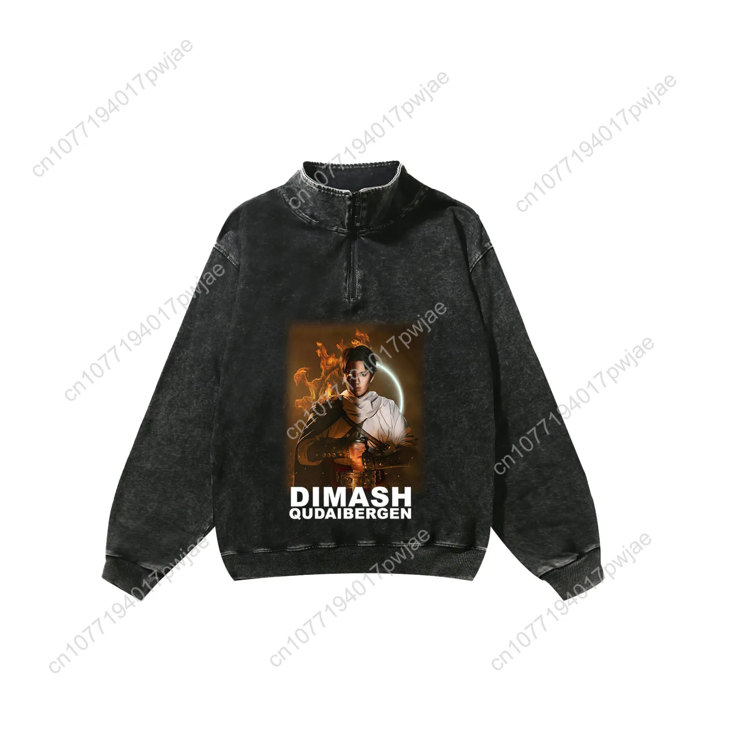 Dimash Qudaibergen Felpa retrò personalizzata Uomo Donna Mezza cerniera Felpa vintage Foto Top su misura