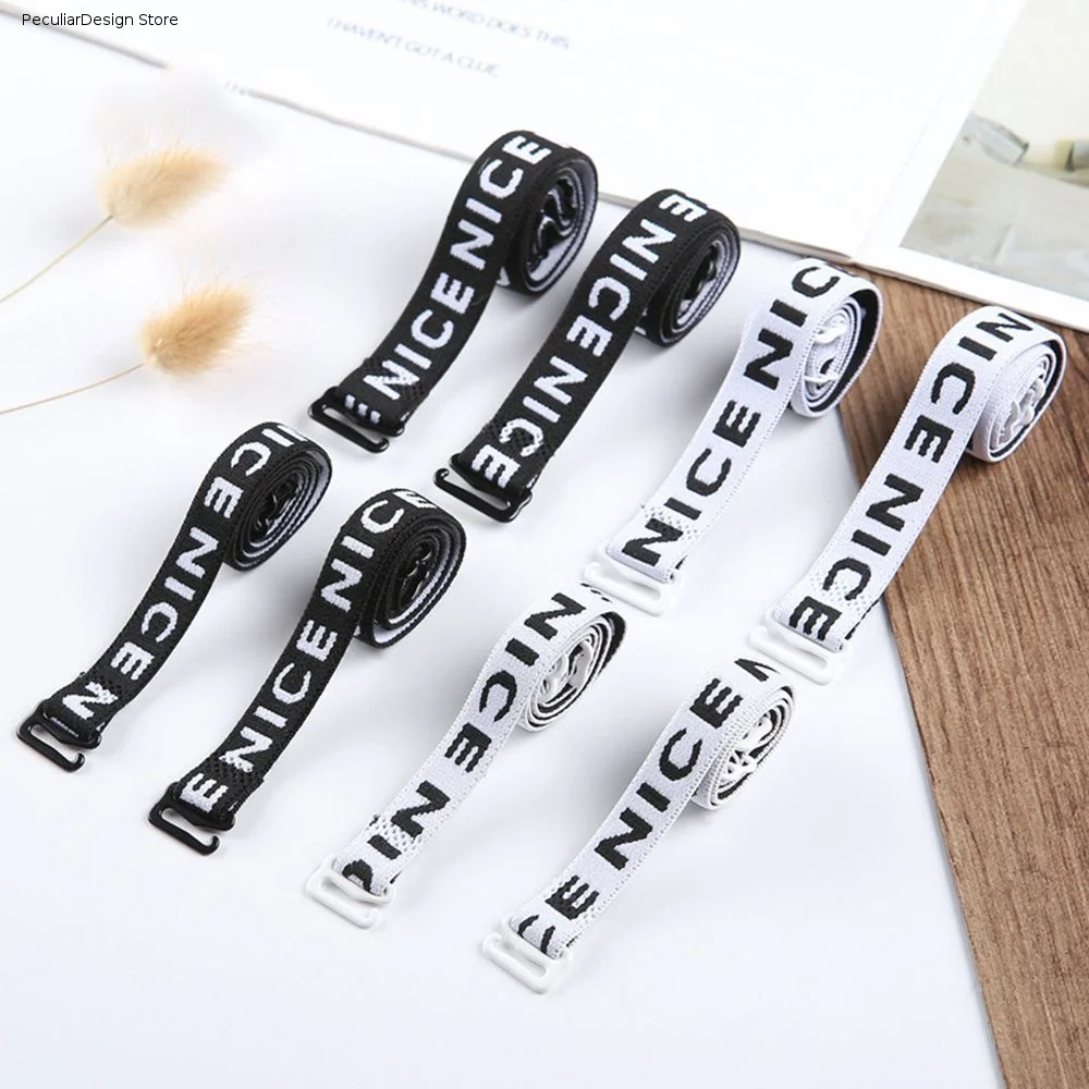 Anti-Skid Polyester Summer Nice Sports With Slide Hook Bra Accessories Letter Shoulder Strap Women Bra Belt Brassiere Straps