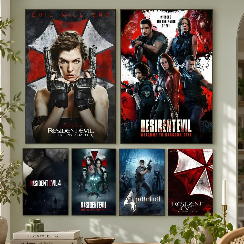 R-Resident E-Evil Game Series Poster Wall Art Home Decor Living Room Bedroom Office Dorm Apartment Gift