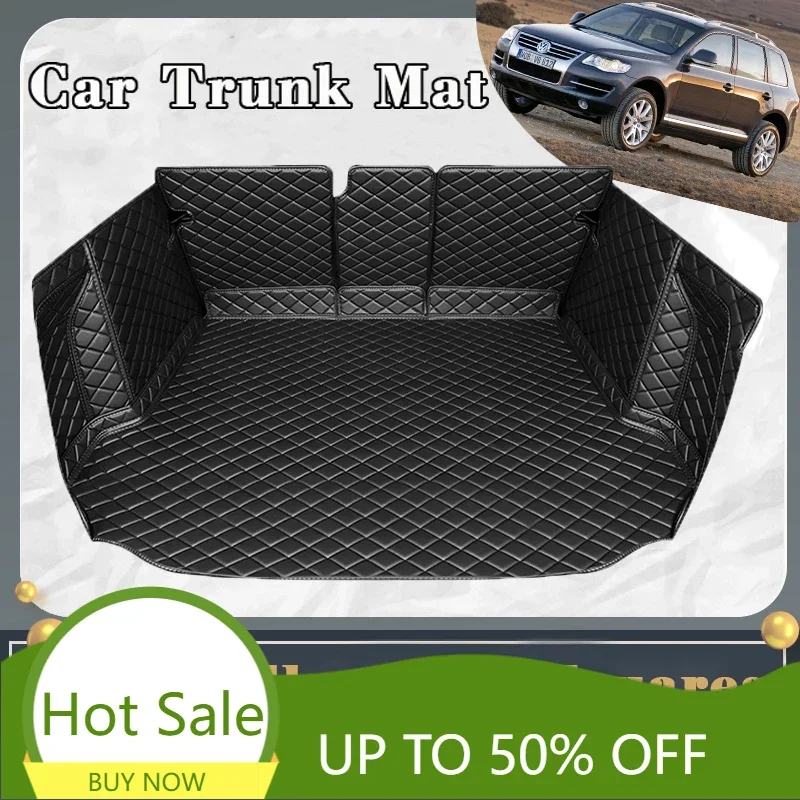 Car Trunk Mat For VW Volkswagen Touareg 7L 2002~2009 5seat Dirt-resistant Fully Trunk Mat Rear Cargo Tray Car Accessories