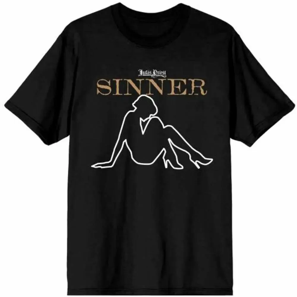 Judas Priest Sinner Slogan Lady Black T Shirt New Official