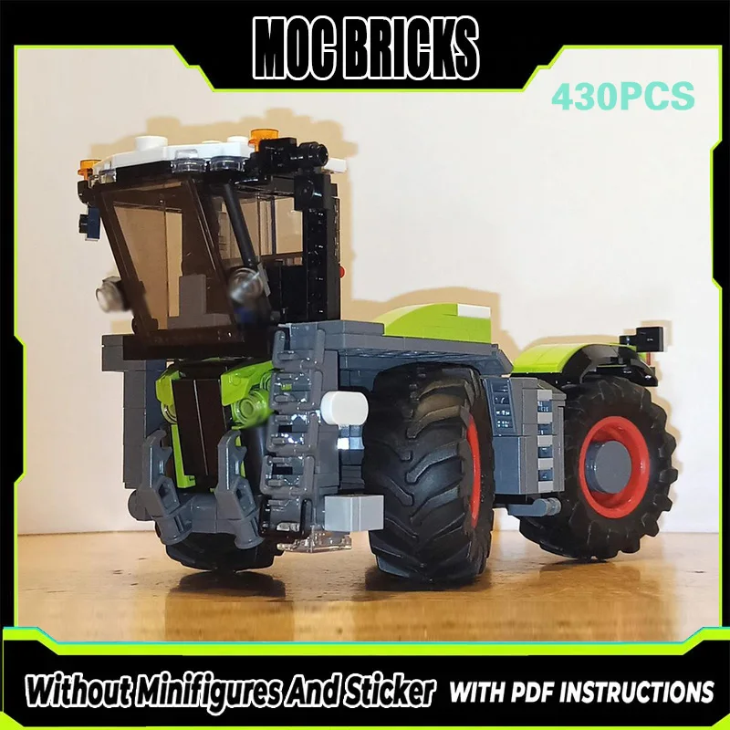 

City Car Model MOC Building Bricks Tractor With Large Platform Modular Technology Gifts Holiday Assemble Children Toys Suit