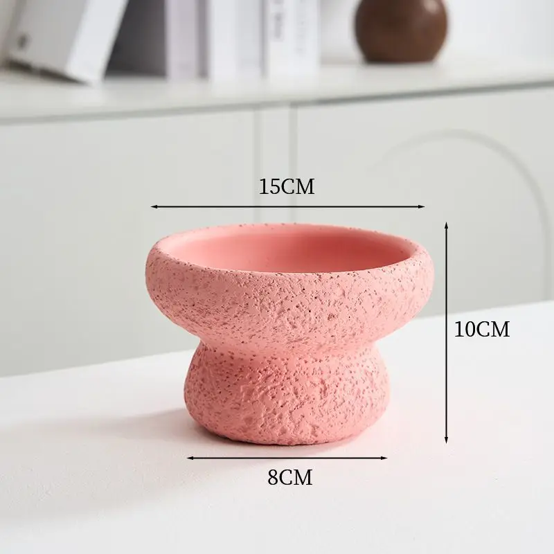 Green Lava Textured Ceramic Flower Pot Nordic Style 15cm Caliber Succulent Planter Desktop Bonsai Pot For Indoor Outdoor Home