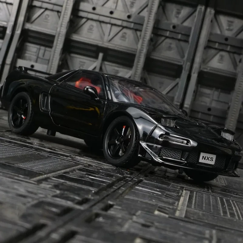 Véhicule en alliage moulé sous pression Honda NSX, échelle 1:32, modèles de Simulation haut de gamme, portes ouvertes, Collection de jouets pour enfants, cadeau, lumière sonore