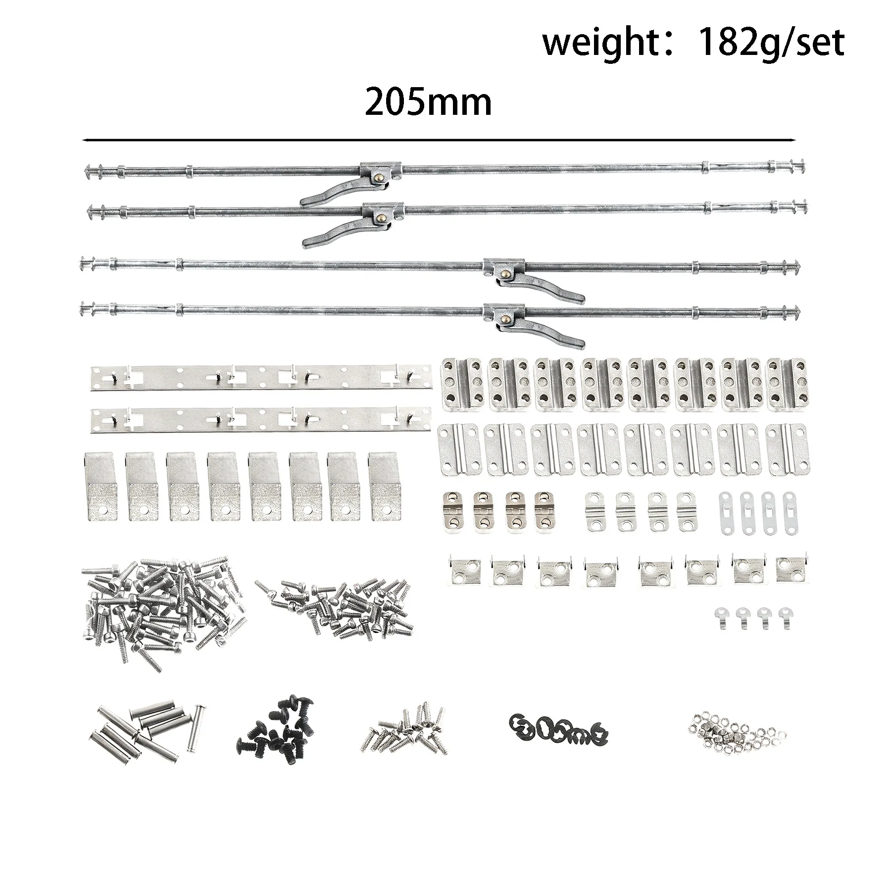 Metal Container Door Lock Rod Hinge for 1/14 Tamiya RC Tractor Trailer Truck Model Car Upgrade Parts Accessories