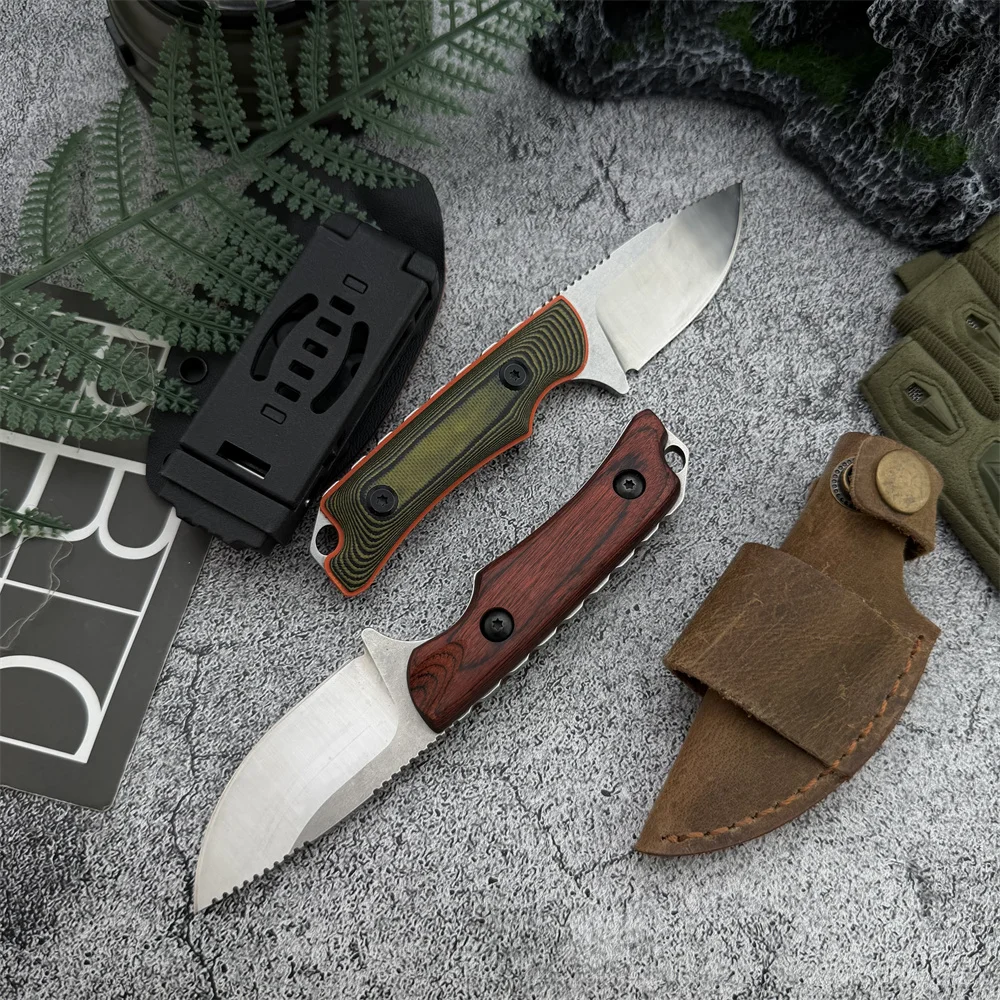 New Portable Fixed Blade Knife Two-Tone G10 Knife Kydex Sheath Men's Camping Outdoor Knife Durable Multi-Purpose Hiking Knife