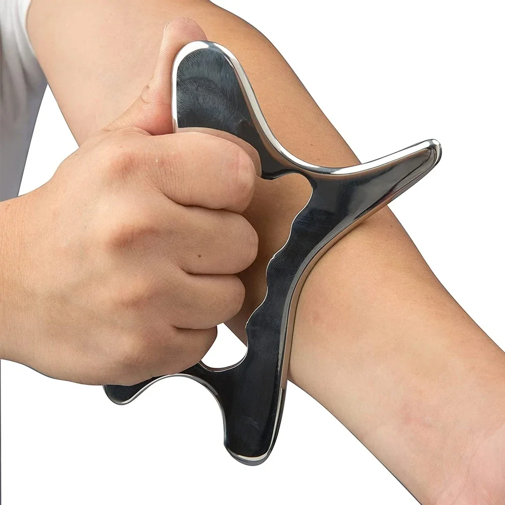 

Upgrade Stainless Steel Gua Sha Massage Tools Metal Scraping Knife Massager for Relaxing Soft Tissue,Reduce Head,Neck,Back Pain
