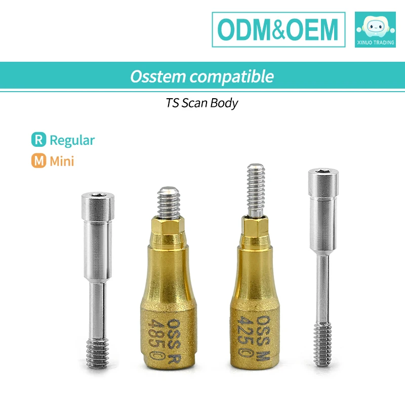 2set For Osstem OEM ODM Dental PEEK Scan Body Digital Titanium for 3Shape Exocad Scanner CAD/CAM Model Factory Direct Sales
