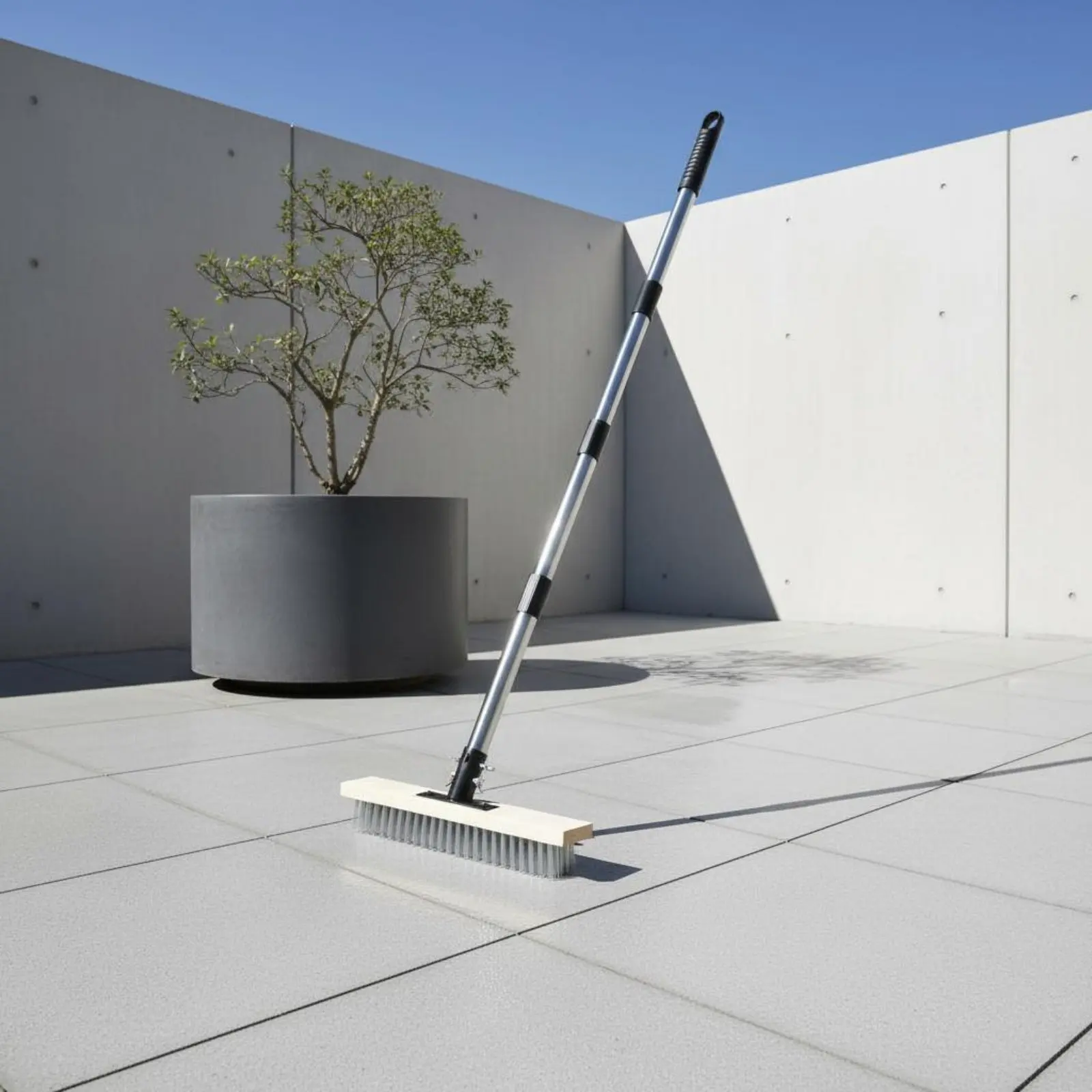 

Outdoor Algae Removal Brush Rust Resistant Steel Wire Floor Brush Cleaning Tool Hanging Hole for Patio, Bathroom