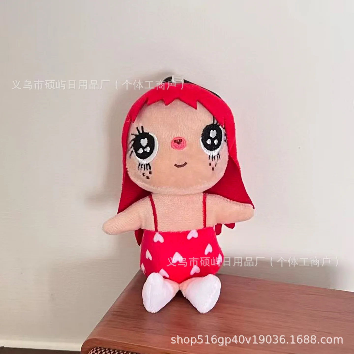 Comic-style Q-version Cartoon Character Plush Doll Schoolbag Hanger Accessory, Cute Little Toy Car Interior Decorative Item