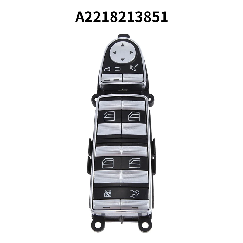 A2218213851 Car Left Driver P-Fold Window Switch Black For MERCEDES Benz S450 S550 S600 S63 (W221) 2007-2009