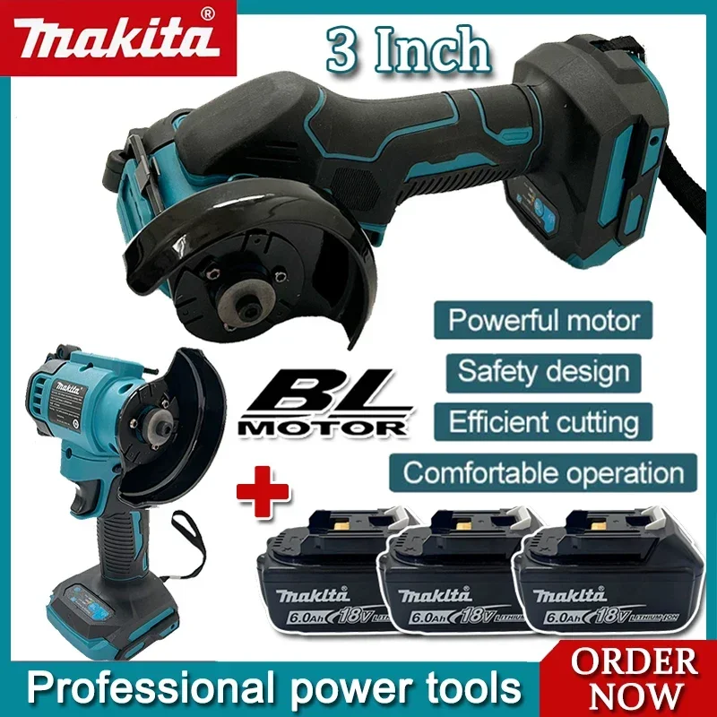 Makita Cordless Angle Grinder 3 Inch Angle Grinder Cordless 3 Inch Electirc CUT OFF Tool Cutting Circular Saw Power Tool