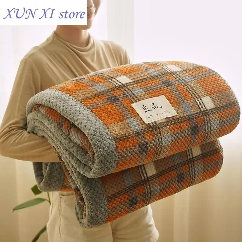 

New Soft Warm Knit Blanket Throw Chenille Yarn Knitted Blanket Machine Washable Crochet Handmade Knit Throw for Couch Bed