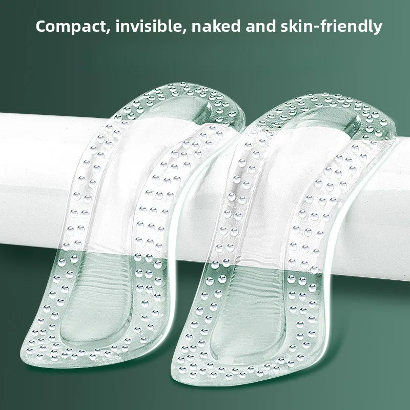2/1Pair GEL Protezioni per tallone Donna Cuscino in silicone Cuscinetti per scarpe antiscivolo per tacchi alti Dimensioni regolabili Solette Strumenti per la cura del piede