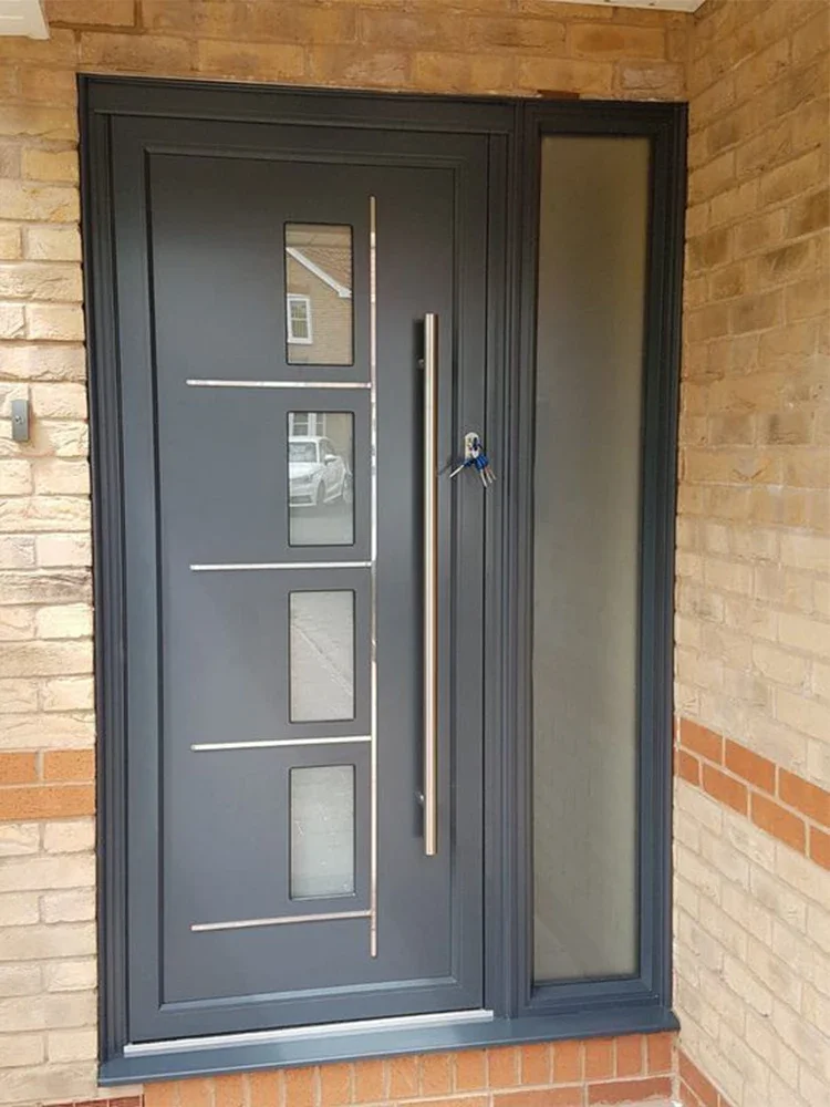 *IW% House Front Exterior Door Entrance Security Entry Main Doors Exterior Casement Pivot Door Aluminum House Home Decor Custom