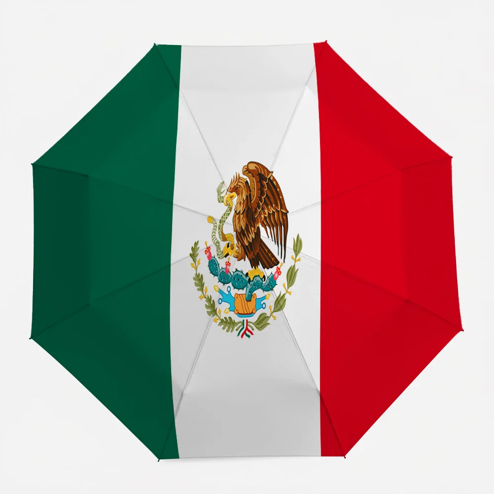 

Водонепроницаемый зонт с мексиканским флагом, легкий компактный зонт для путешествий, зонт от дождя с защитой от ультрафиолета для взрослых