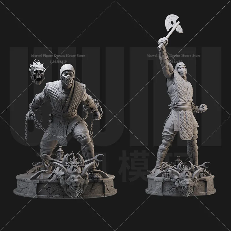 

1/24 1/18 Scale Forest Ghost Warrior Absolute Zero Fighting Game DIY Self-assembled GK 3D Resin Un-panited White Male Doll Toys