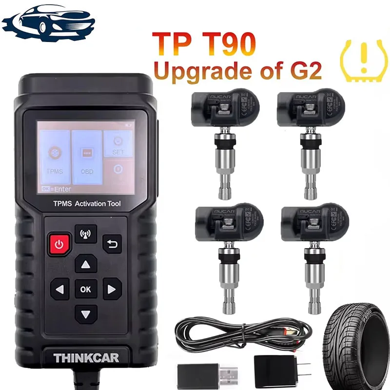 2023 ThinkCar TP T90 TPMS Activation Tool Programmer OBD2 Tire Pressure Sensor Service Tool Car Diagnostic PK THINKTPMS G2