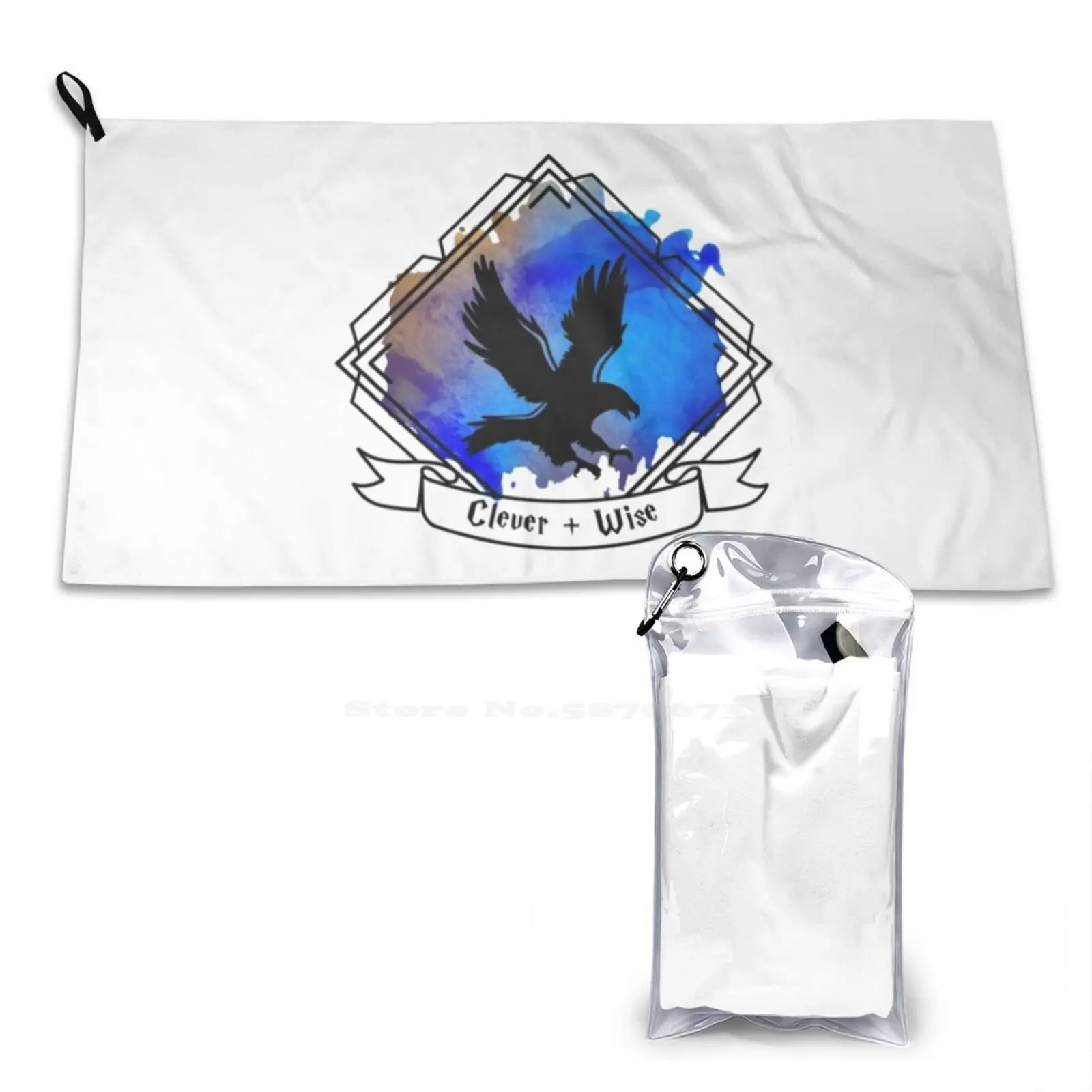 Eagle Raven Emblem Smart Clever Wise T Shirt Sticker Phone Case Soft Towel Quick Dry Beach Towel Dumbledore Snape Voldemort