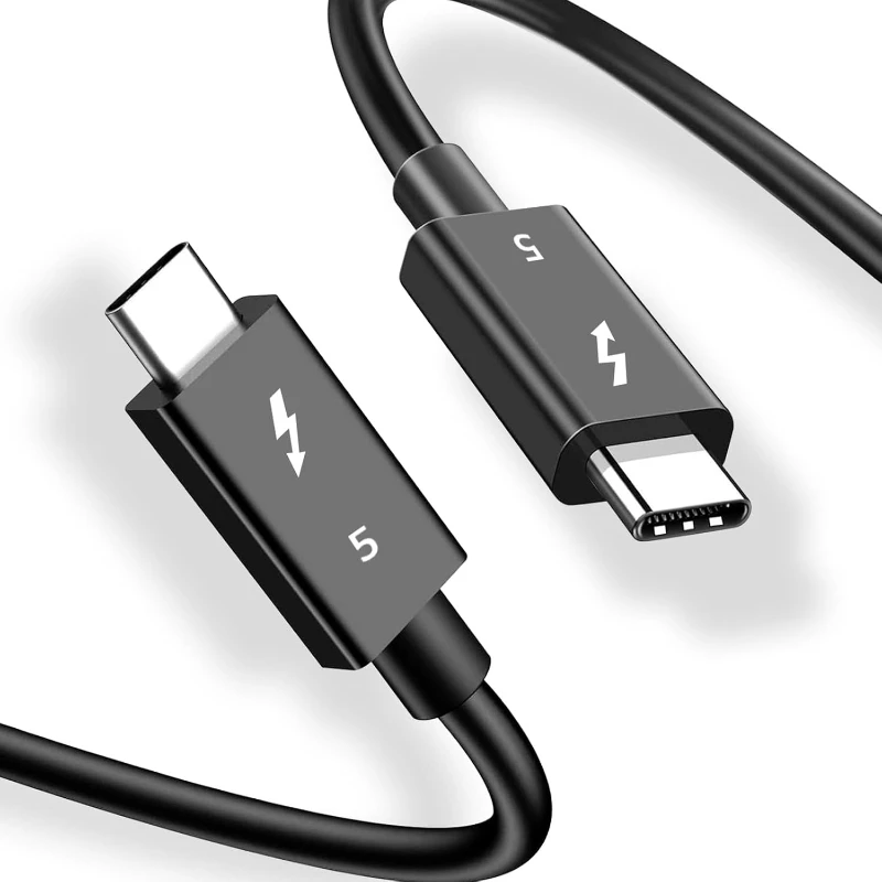 Thunderbolt 5 Cable, 80Gbps, 240W PD Fast Charging, 16K Video,Compatible with TB5/4/3,for MacBook,Laptop,SSD,Docking Station, 1M
