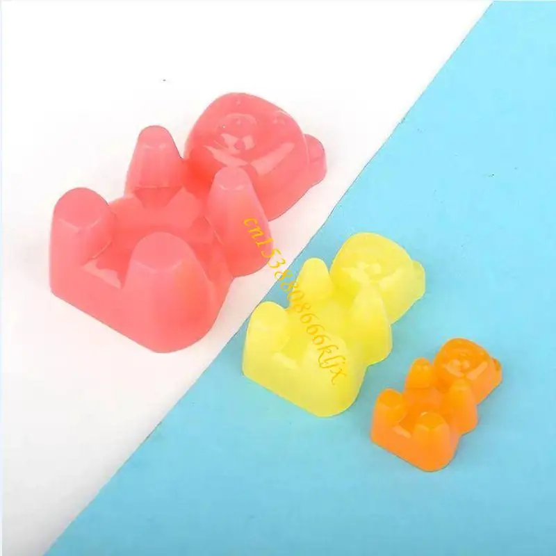 Gomosy Bear Candy Silicone Bolo Bolo Chocolate Fondant Resina Pingente Jóias DIY 066C