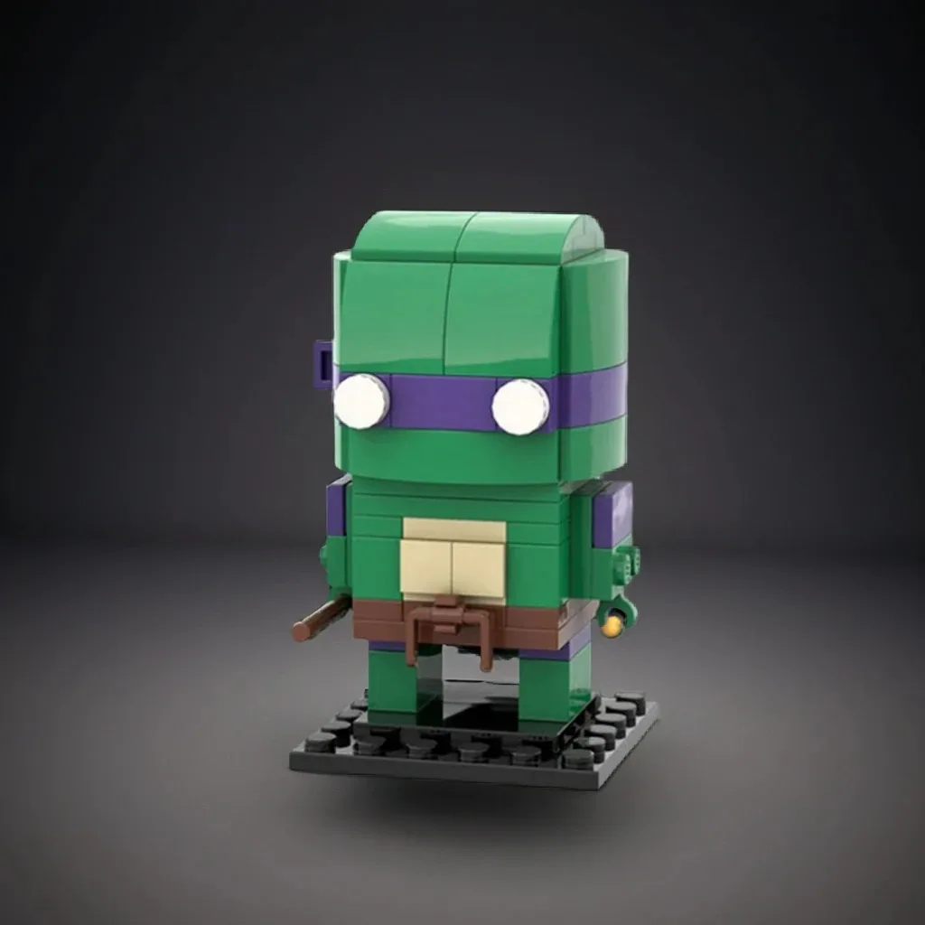 

95 шт. BrickHeadz Donatelloes ниндзя черепахи фиолетовая маска фигурка на заказ MOC образовательная модель строительные блоки игрушки на день рождения подарок