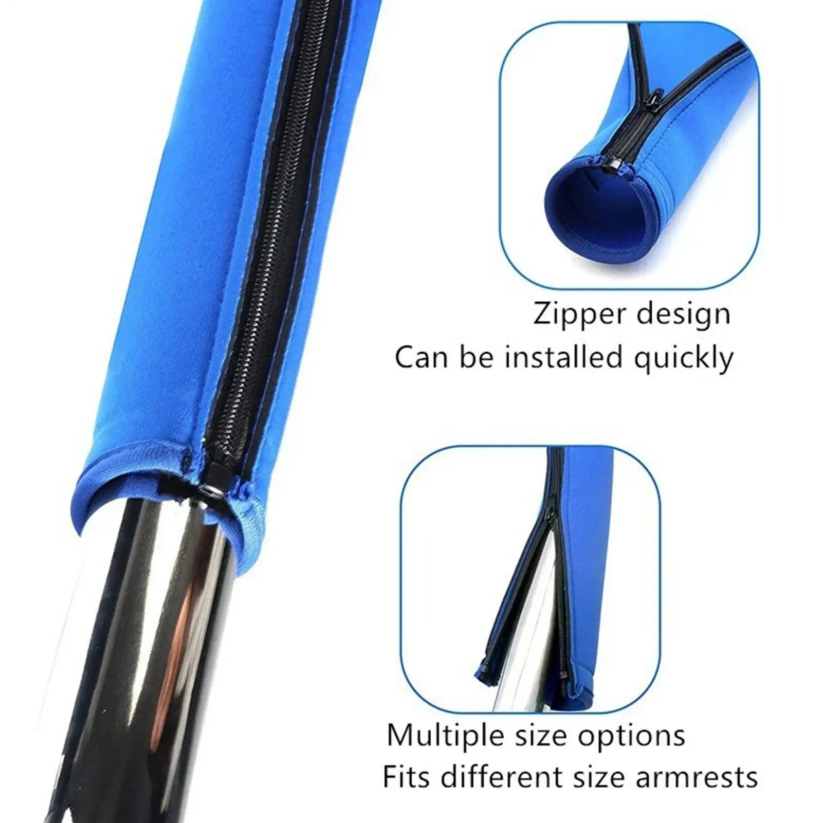 

Pool Handrail Cover Slip Resistant Sleeve Pool Handle Sleeve With Zipper For Swimming Railing Ladder Stair Grip Protection