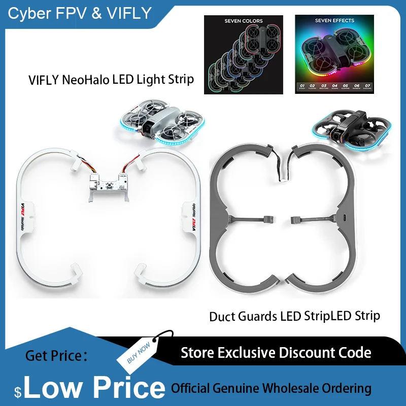 

Светодиодная лента VIFLY NeoHalo для DJI Neo или воздуховодов с цветной светодиодной лентой для DJI Avata 2.