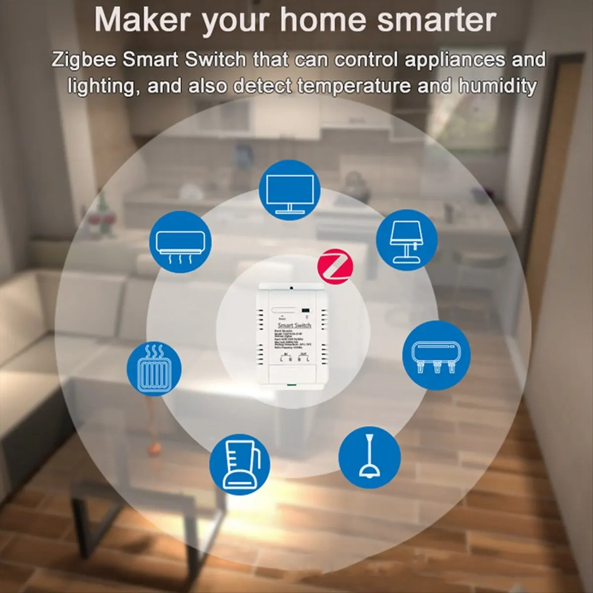 Flash Deal,For Tuya Zigbee Smart Switch with Temperature Humidity Sensor 16A 3000W Thermostat for Home Yandex