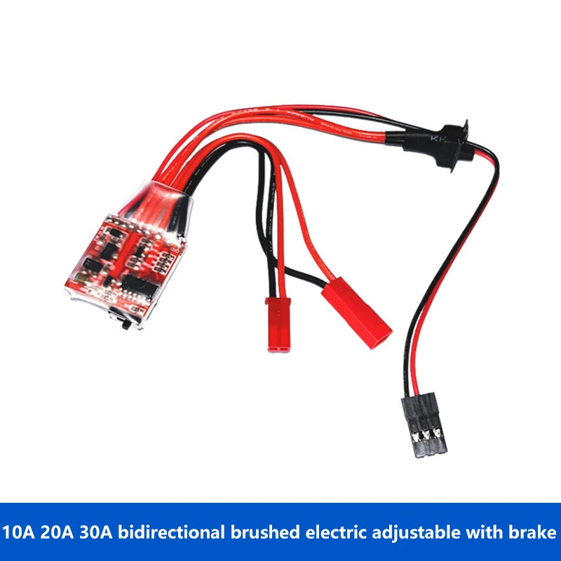 

10A 20A 30A Brushed Electric Regulator With Brake Or Without Brake Switchable Rc Remote Control Model Car For Boats
