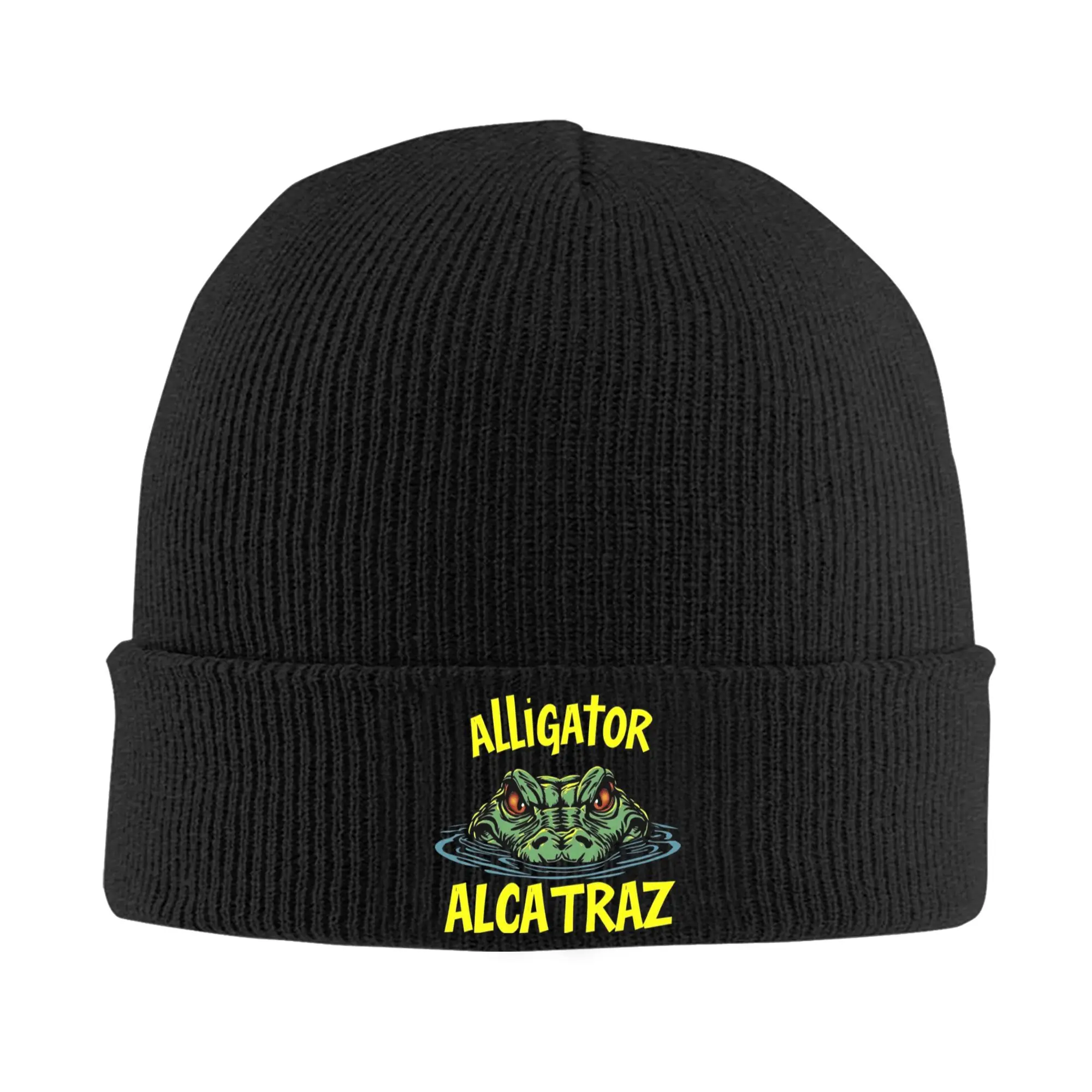 

Alligator Alcatraz Bonnet Hats Funny Animal Beanie Hats Autumn Winter Design Knitted Hat Cool Adult Unisex Kpop Elastic Cap